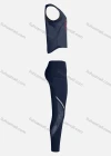 Wholesale Women's Sporty Breathable Quick Dry Letter Tank Top & High Waist Leggings 2 Piece Yoga Workout Outfits 1006#&1013# - Liuhuamall