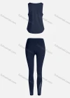 Wholesale Women's Sporty Breathable Quick Dry Letter Tank Top & High Waist Leggings 2 Piece Yoga Workout Outfits 1006#&1013# - Liuhuamall