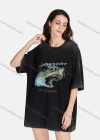 Wholesale Women's Hip Hop Wash Crew Neck Short Sleeve Loose Fit Graphic Letter T-shirt - Liuhuamall