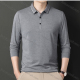 Wholesale Men's Casual Plain Striped Trim Long Sleeve Slim Fit Polo Shirt 6611# Gray Wholesale Clothing Market & Suppliers -LIUHUAMALL