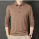 Wholesale Men's Casual Plain Collared Button Front Long Sleeve Henley Shirt 6613# Brown Wholesale Clothing Market & Suppliers -LIUHUAMALL