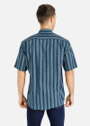 Wholesale Men's Casual Striped Button Front Short Sleeve Shirt With Pocket - Liuhuamall