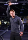 Wholesale Men's Athletic Workout Long Sleeve Fitness Hoodie 12019# - Liuhuamall