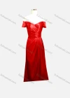 Wholesale Women's Elegant Plain Off Shoulder Ruched Maxi Evening Dress - Liuhuamall