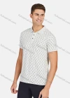 Wholesale Men's Casual Short Sleeve Allover Print Button Front Polo Shirts - Liuhuamall