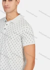 Wholesale Men's Casual Short Sleeve Allover Print Button Front Polo Shirts - Liuhuamall
