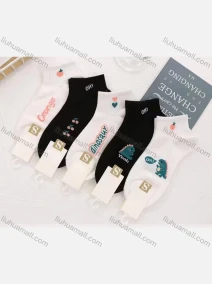 Wholesale Boys Comfy Cartoon Print Cushioned Crew Ankle Socks(10 Piece of Pack), LIUHUA CLOTHING WHOLESALE