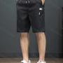 Wholesale Men's Casual Drawstring Sewing Label Side Plain Shorts preview