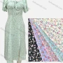 Wholesale Women's Causal Square Neck Short Sleeve Floral Print Midi Dress preview