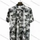 Wholesale 2026 Men's Slim Fit Short Sleeve Floral Print Shirt, Watercolor Vintage Flower Pattern Casual Button - Down, Wholesale I Black Clothing Wholesale Market Liuhua