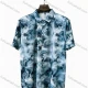 Wholesale 2026 Men's Slim Fit Short Sleeve Floral Print Shirt, Watercolor Vintage Flower Pattern Casual Button - Down, Wholesale I Blue Clothing Wholesale Market Liuhua
