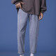 Men's Casual Plain Zipper Fly Pockets Straight Leg Cropped Denim Jeans LK-KK05# Light Blue Clothing Wholesale Market -LIUHUA