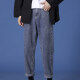 Men's Casual Plain Zipper Fly Pockets Straight Leg Cropped Denim Jeans LK-KK05# Blue Clothing Wholesale Market -LIUHUA