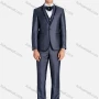 Wholesale Men's Formal Lapel Contrast Patch Pockets Blazer & Waistcoat & Pants 3 Pieces Suit Set preview