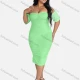 Wholesale Women's Sexy Off Shoulder Short Sleeve Bodycon Pullover Plain Dress 59# Clothing Wholesale Market Liuhua