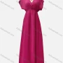 Wholesale Women's Casual Plain V Neck High Waist Ruffle Hem Maxi Dress preview