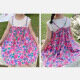 Girls Cute Floral Sleeveless Pleated Cami Dress Pink Clothing Wholesale Market -LIUHUA