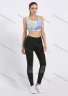 Wholesale Women's Sporty Tie Dye Scoop Neck Crop Tank Top - Liuhuamall