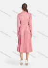 Wholesale Women's Casual Plain Stand Collar Button Down Crop Top & Pleated Skirt 2-Piece Set 9155-1# - Liuhuamall