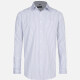 Men's Casual Collared Striped Patch Pocket Button Down Long Sleeve Shirt White Clothing Wholesale Market -LIUHUA
