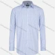 Wholesale Men's Casual Collared Striped Print Patch Pocket Button Down Long Sleeve Shirt Blue Guangzhou Clothing Wholesale Market & Suppliers -LIUHUAMALL