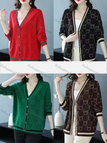 Wholesale Women's Casual Long Sleeve Button Down Allover Print Cardigan, LIUHUA CLOTHING WHOLESALE