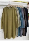 Wholesale Women's Casual Plain Crew Neck Long Sleeve Dress - Liuhuamall