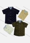 Wholesale Boy's Casual Allover Print Short Sleeve Shirt - Liuhuamall