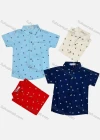 Wholesale Boy's Casual Allover Print Short Sleeve Shirt - Liuhuamall