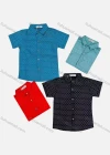 Wholesale Boy's Casual Allover Print Short Sleeve Shirt - Liuhuamall