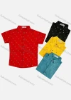 Wholesale Boy's Casual Allover Print Short Sleeve Shirt - Liuhuamall