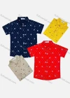 Wholesale Boy's Casual Allover Print Short Sleeve Shirt - Liuhuamall