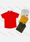 Wholesale Boy's Casual Label Short Sleeve Shirt - Liuhuamall