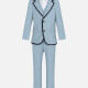 Kid's Formal Plain Lapel Single Breasted Contrast Pockets Blazer & Vest & Pant 3 Pieces Suit Set 936-107# 118# Clothing Wholesale Market -LIUHUA