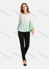 Wholesale Women's Casual Round Neck Bell Sleeve Gradient Top - Liuhuamall