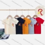 Wholesale Boys Embroidery Letter Patch Pocket Round Neck Short Sleeve Button Decor T-shirt 6137# preview