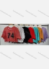 Wholesale Women's Casual Crew Neck Half Sleeve Lace Crop Top - Liuhuamall