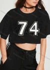 Wholesale Women's Casual Crew Neck Half Sleeve Lace Crop Top - Liuhuamall