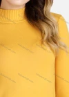 Wholesale Women's High Neck Plain Slim Fit Knit Pullover Knit Top 7945# - Liuhuamall