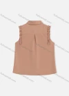 Wholesale Women's Casual Sleeveless Button Down Plain Shirt 1477# - Liuhuamall