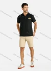 Wholesale Men's Casual Embroidered Crown Flag Short Sleeve Polo Shirt - Liuhuamall