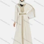 Wholesale Women's Chiffon Muslim Vintage Bell Sleeve Embroidery Maxi Abaya Dress With Belt preview