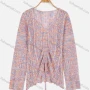 Wholesale Women's VNeck Drawstring Long Sleeve Cover Up preview