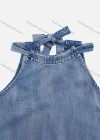 Wholesale Women's Denim Sleeveless Lace Up Plain Distressed Casual Halter Top - Liuhuamall