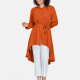 Women's Casual Collared Shirt Sleeve Plain Shirt Dress 8810# 2# Clothing Wholesale Market -LIUHUA