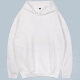 Men's Plain Kangaroo Pocket Drawstring Plain Velvet Cotton Hoodie White Clothing Wholesale Market -LIUHUA