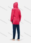 Wholesale Women's Casual Lounge Long Sleeve Embroidery Cartoon Pattern Colorblock Patch Pocket Hoodies & Pants Sets - Liuhuamall