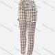 Wholesale Women's Casual Drawstring Plaid Print Sweatpants With Flap Pockets White Clothing Wholesale Market Liuhua