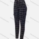 Wholesale Women's Casual Drawstring Plaid Print Sweatpants With Flap Pockets Black Clothing Wholesale Market Liuhua