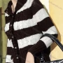 Wholesale Women's Casual Hooded Long Sleeve Colorblock Button Front Cardigan preview